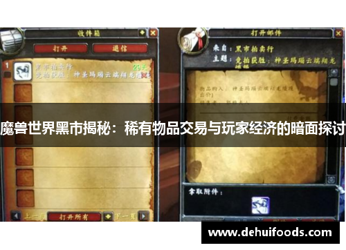 魔兽世界黑市揭秘：稀有物品交易与玩家经济的暗面探讨